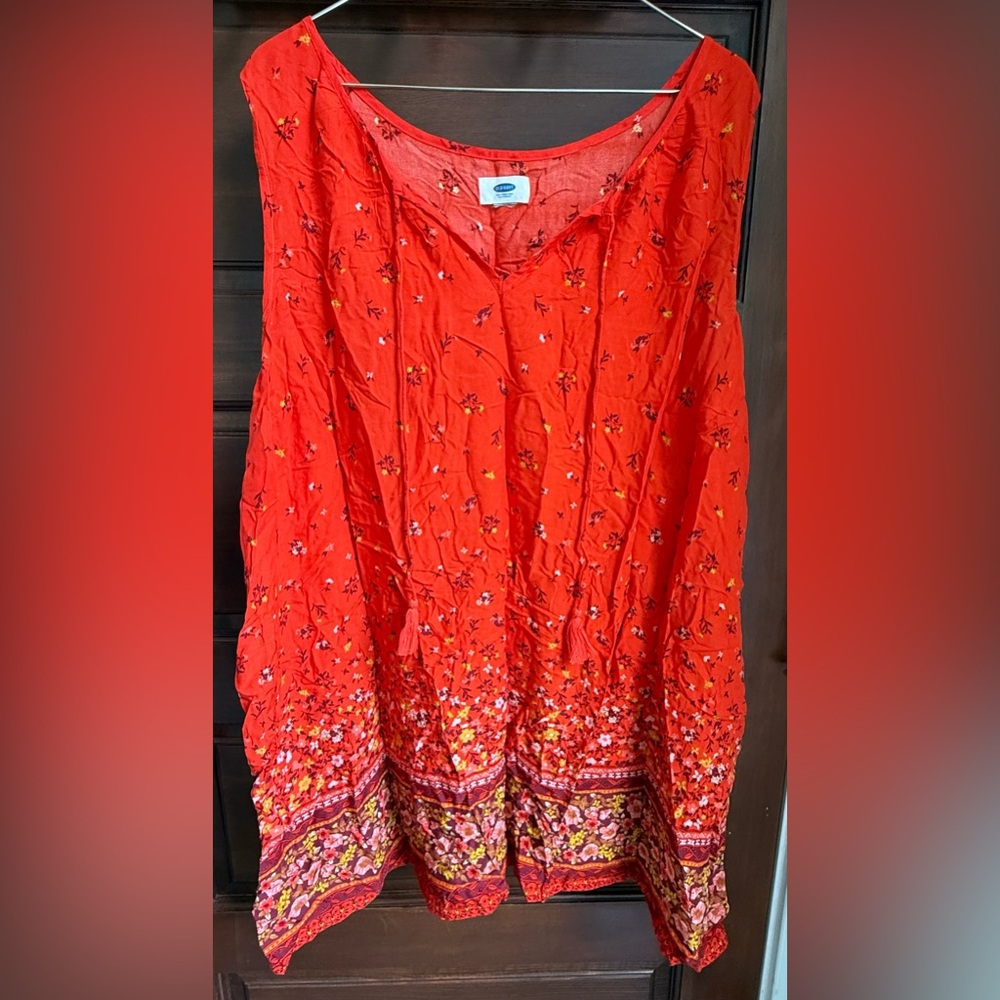 NWOT Old Navy Plus Orange Sleeveless Blouse